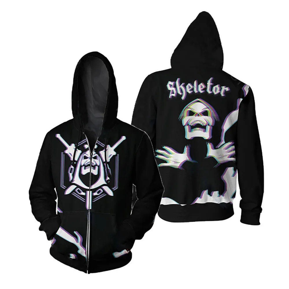 Style1 Косплей Костюм Хэллоуин Униформа 3D печать ужас демон дух Скелет толстовка на молнии куртка с капюшоном для мужчин и женщин - Цвет: Style1