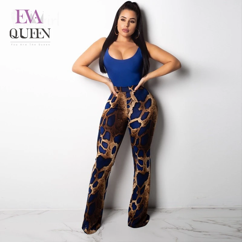 Женский комбинезон со змеиным принтом EvaQueen элегантный леопардовый с открытой