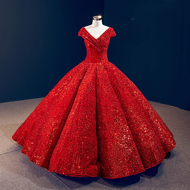 J66567 jancember красное Пышное Платье с v-образным вырезом, коротким рукавом, на шнуровке, длина до пола, блестящее платье размера плюс 16, vestidos de 15