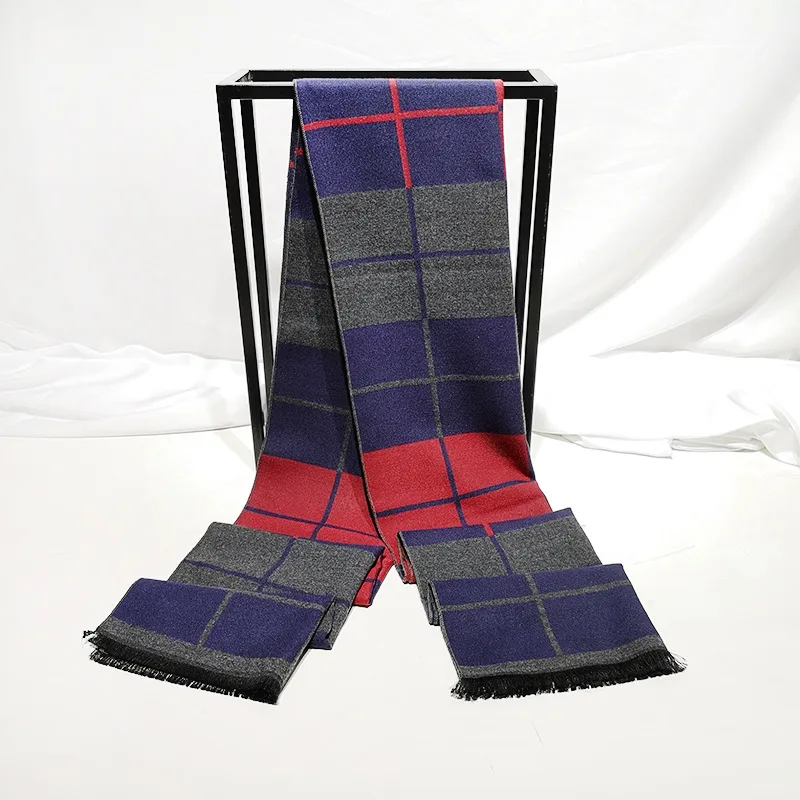 plaid4 Winful, зимний теплый мужской кашемировый шарф, фирменный дизайн, мужские шарфы в клетку с лошадью, модные длинные шарфы, аксессуары 180*30 - Цвет: plaid4