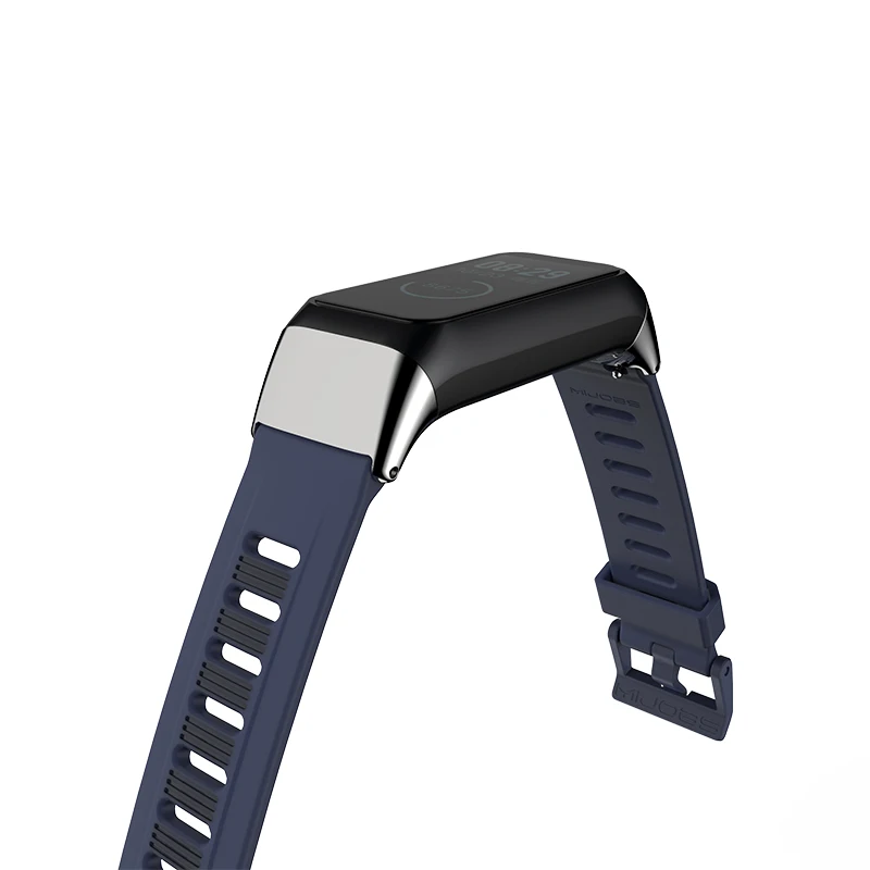  kwmobile Straps Compatible with Huami Amazfit Cor 2 / Amazfit  Band 2 Straps - 2x Replacement Silicone Watch Bands - Black/Dark Blue :  Cell Phones & Accessories