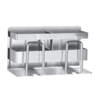 

1 Pcs Wall Mount Creative Toothbrush Holder Stainless Steel Bathroom Storage Toothbrush Holder Toothbrush Organizer