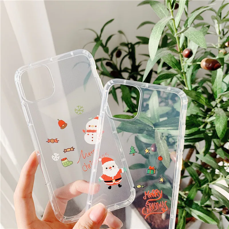 Снеговик Рождество Санта Клаус чехол для телефона для IPhone 7 7Plus X XS XR MAX 11 Pro MAX Ультратонкий Мягкий ТПУ прозрачный чехол