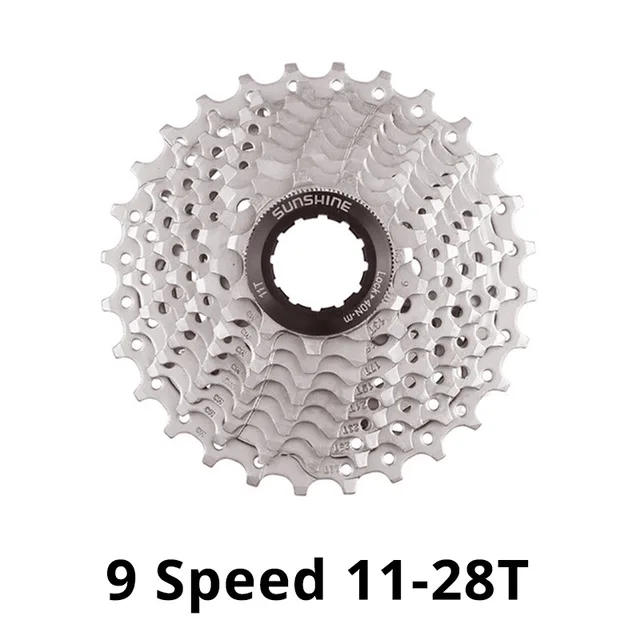 SUNSHINE MTB дорожный велосипед маховик велосипед Кассетный Маховик для детей 8, 9, 10, Скорость 11-25/28/32/36/40/42/46/50 т в сутки для deore m6000 Shimano SRAM - Цвет: 11-28T Silver