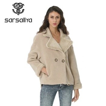 

Women Autumn Winter Woollen Coat Long Sleeve Turn-Down Collar Oversize Blazer Outwear Jacket Elegant Overcoats Loose Plus Size