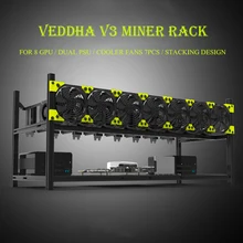 VEDDHA V3 8 GPU стойка для майнинга ПК сервер чехол алюминиевый Штабелируемый Открытый Воздушный каркас для Ethereum оборудование для майнинга стойка 6 карт Bitcon Набор для майнинга VEDDHA V3 8 GPU стойка для майнинга ПК сервер чехол алюминиевый Штабелируемый Открытый Воздушный каркас для Ethereum оборудование для майнинга стойка 6 карт Bitcon Набор для майнинга