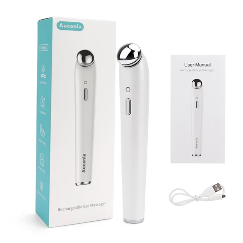 Massager Eyes Facial Heated Massager Wand Dark Circle Remover Eliminate Eye Bags Puffy Anti-aging Eyes Facial Massager Pen