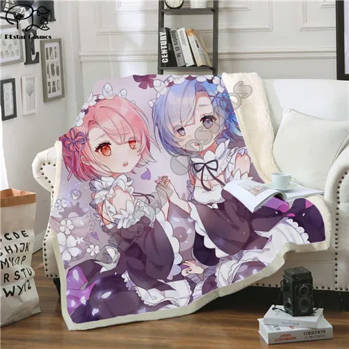 Plstar Cosmos Hatsune Miku/аниме девушка сексуальная Re Zero одеяло 3d печать одеяло на искусственном меху на кровати домашний текстиль Dreamlike style-5 - Цвет: 1