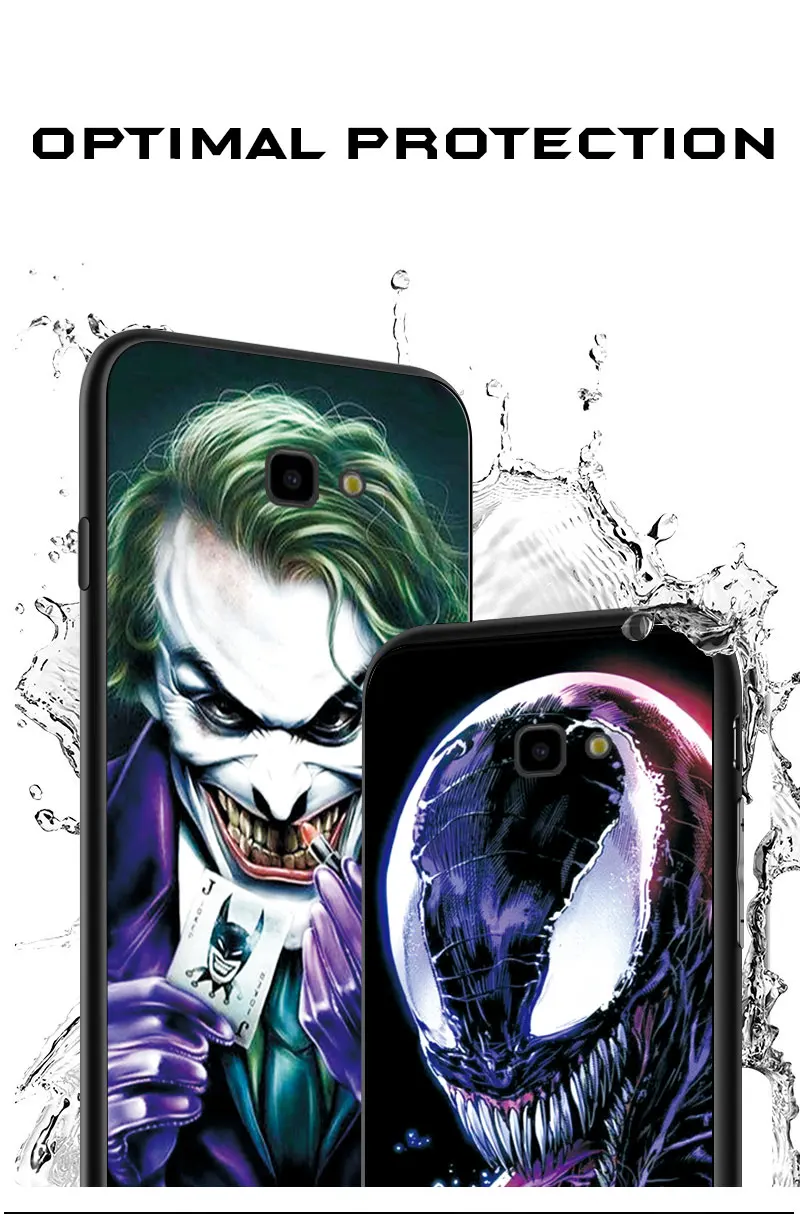 Черный ТПУ чехол для телефона Venom Joker для samsung Galaxy J7 Prime чехол для samsung J2 J5 Prime J7 J3 J4 J6 Plus