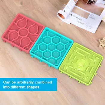 

4PCS Pet Slow Feeder Set Pet Dog Bowl Slow Feeder Plastic Anti Choking Puppy Cat Eating Dish Bowl Anti-Gulping Food Plate