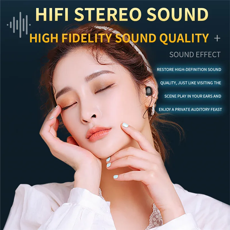 LOVEBAY Wireless 5 0 Bluetooth Earphone LED Display Gaming Headset With Mic Handsfree Wireless Earbuds Sports Stereo Earbuds