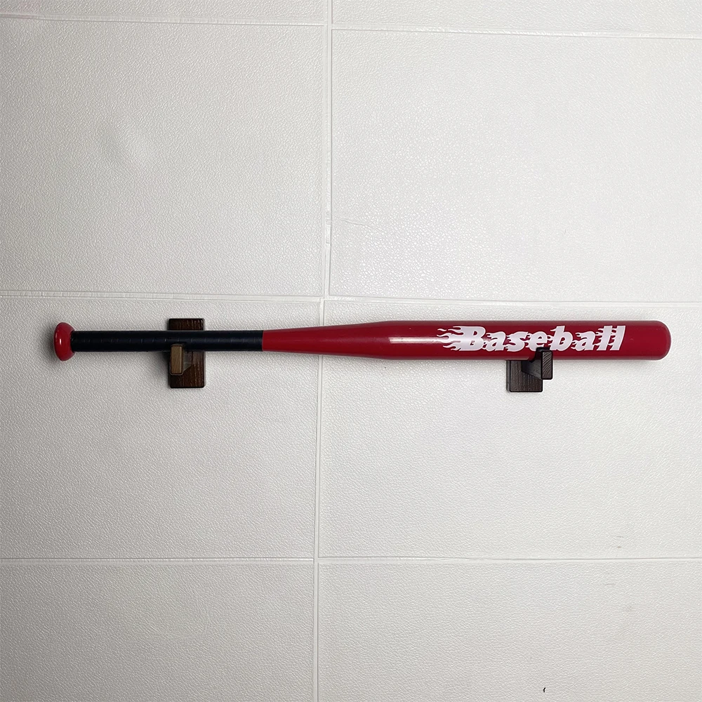 Baseball bat wooden bracket bat wall hanger bamboo and wood hockey