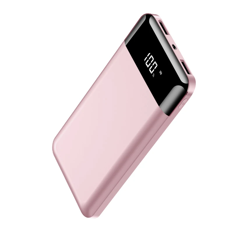 Xiaomi Brand Power Bank 10000mah External Portable Battery Powerbank Batteri Charger Portabl Waterproof LED for Xiaomi Iphone - Цвет: rose gold