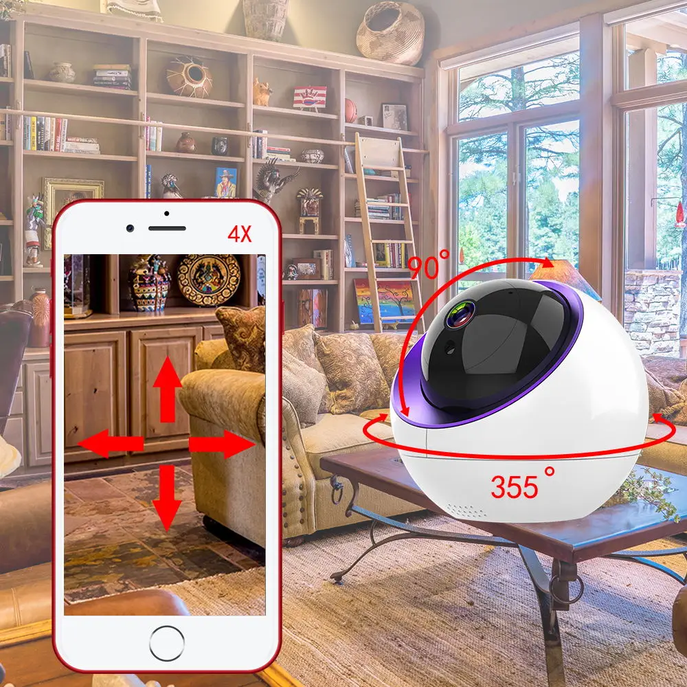 

Home Security Camera Wifi Baby Monitor Camera HD 1080P Wireless Cloud Storage Camera Two Way Audio Night Vision Auto Tracking