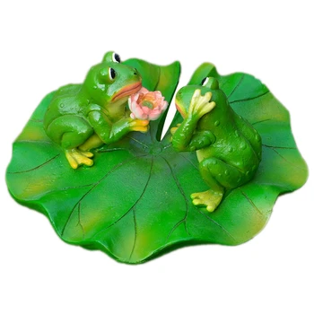 

Creative Resin Floating Frogs Statue Outdoor Garden Pond Decorative Cute Frog Sculpture for Home Garden Fish Tank Decor Ornament