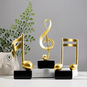 

Modern Creative musical notes Figurines resin Miniatures Figurines Crafts Living Room Piano rooms ornaments Home Decoration