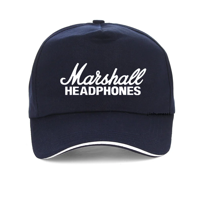 Тёмно-синий Новая Кепка с логотипом Marshall, усиленная Кепка с гитарным героем, хард рок, кафе, музыка, Muse, бейсболка для мужчин, wo, Мужская модная бейсболка кепка - Цвет: Тёмно-синий
