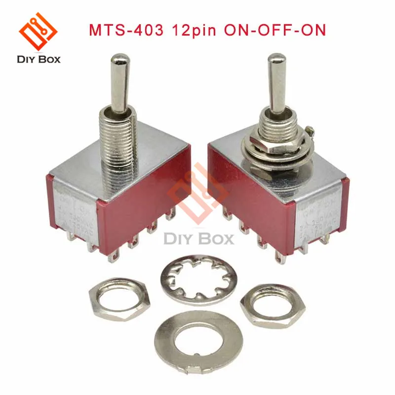 MTS-102/103/202/203/302/303/402/403/123/223 тумблер 3Pin 6Pin 9Pin 12Pin 6 мм промышленного алюминиевого профиля миниатюрный переключатель модуль коммутатора - Цвет: MTS-403 12pin