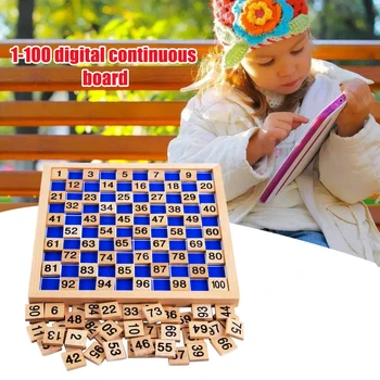 

For Kids 1-100 Digit Parent-child Interaction Logical Thinking Early Education Montessori Toys Wood Math Board Home Kindergarten