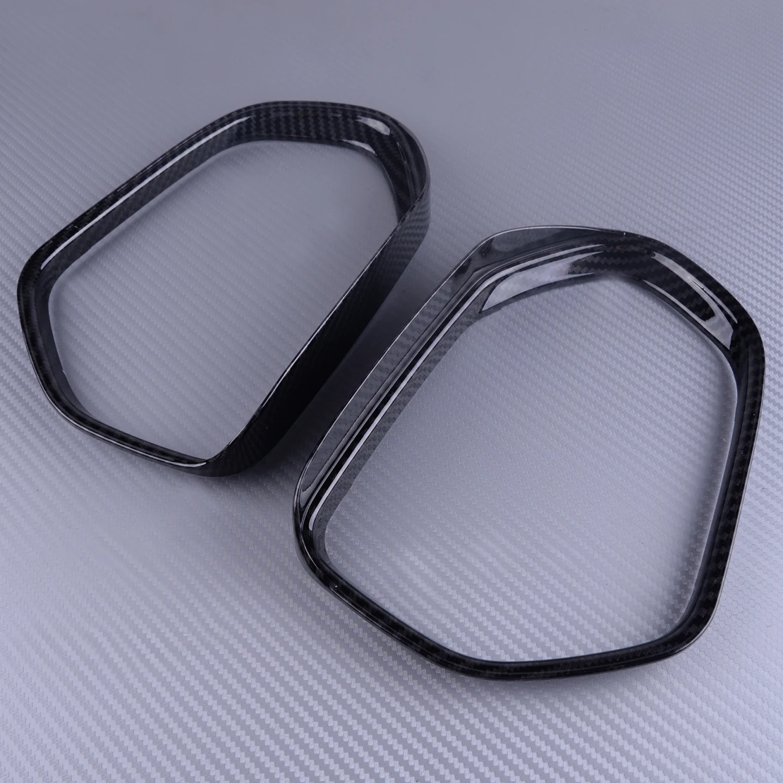 

DWCX 1 Pair Carbon Fiber Black Rearview Mirror Visor Shade Rain Guard Eyebrow Trim Covers Plastic fit for Toyota Camry 2018 2019