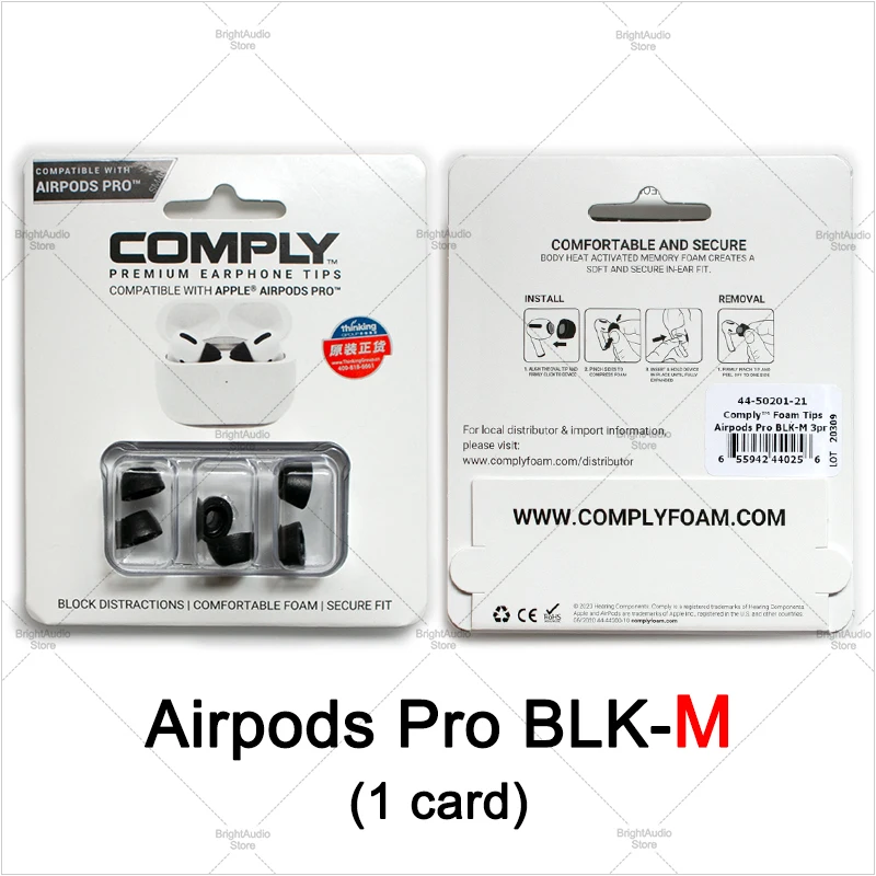 Comply™ Foam Ear Tips for Apple Airpods Pro Generation 1 & 2