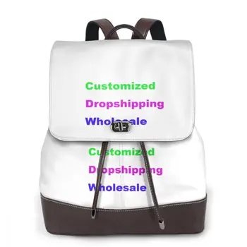 

NOISYDESIGNS Fashion Women Leather Backpack Waterproof Multi-pocket Customized Bags Female Travel Girls Mochila Escolar Mujer