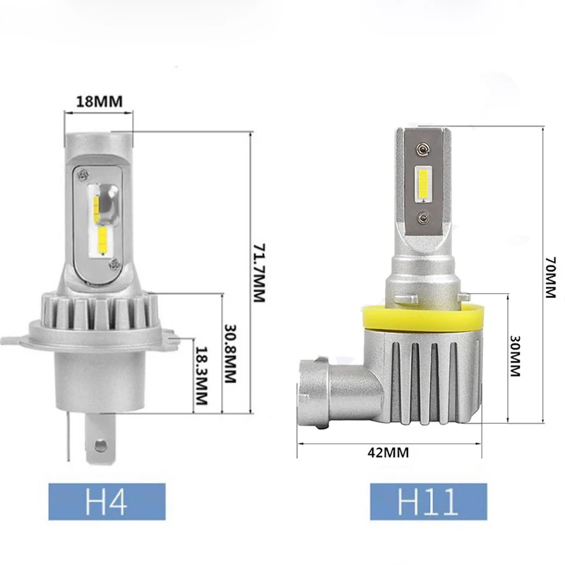 Автомобильные светодиодные лампы для передних фар 52 Вт 9005 лм|Передние LED-фары