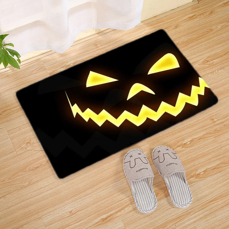 

40*60CM Halloween Pattern Carpet New Mat Home Decor Bathroom non-sliding Mat Bedroom Livingroom Fashion Mat Round Soft