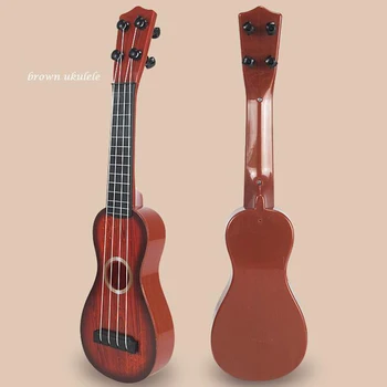 

Hot Selling Simulation Mini Ukulele Kids Learning Guitar 4 Strings Musical Instruments Educational Toys