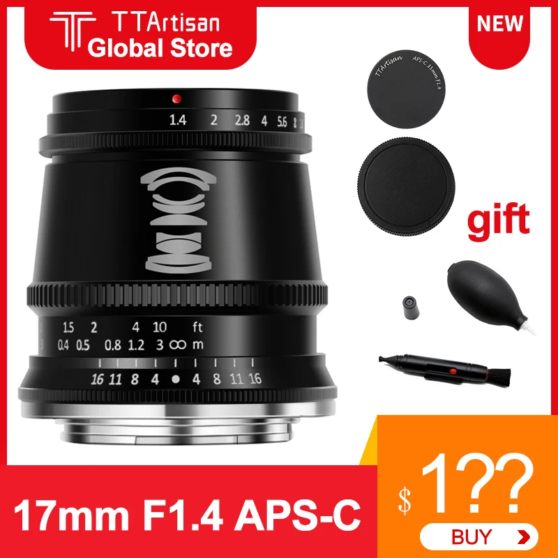 Объектив TTArtisan 17 мм F1.4 для Fujifilm X Sony E M4/3 OLYMPUS Panasonic Canon M фотосессия Большая