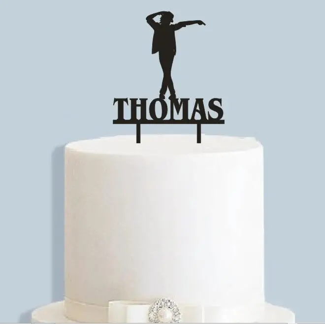 Custom Name Birthday Cake Topper Birthday Party Cake Accessory Personalized Dancing Topper for Party Cake Decoration Supplies