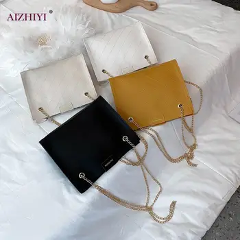 

Youth Ladies Simple Versatile Bag Women Solid Color Leather Tote Shoulder Bag Temperament Chain Crossbody Handbag