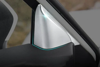 

For Mazda3 Axela 2017 2PCS ABS Chrome A Pillar Tweeter Decorative Light Box Cover Case Cover Trim Car Styling Accessories