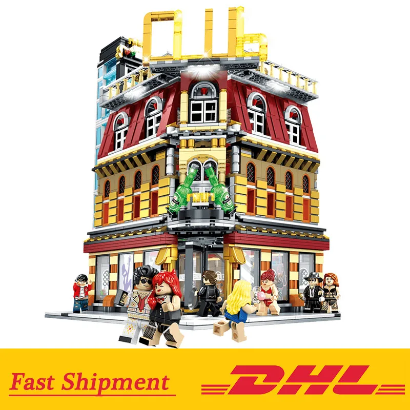 

DHL 5in1 City Series LED Nightclub Music Club Bar USB Building Blocks Bricks Compatible with Legoings 10182