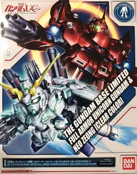 

BANDAI GUNDAM SDBB Full Armor Unicorn Gundam & Neo Zeong Clear Color Gundam model kids assembled Robot Anime action figure toys