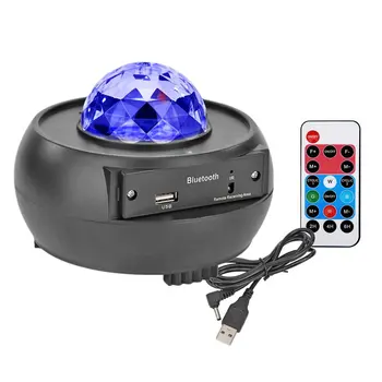 

LED Music Sky Projection Lamp USB Charging Wireless Voice Controlled Sky Star Ocean Starry Night Light Stage Light
