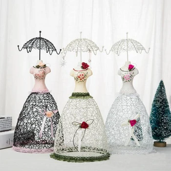 

Classical Lady Mannequin Jewelry Holder Bracelet Necklace Display Stand Hanging Rack for Women Gifts