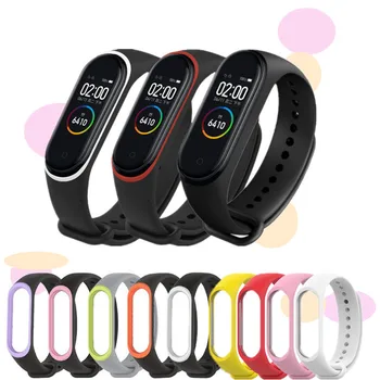 

Sport Silicone Bracelet for xiaomi mi band 4 3 bracelet Pure Dual color Replacement Strap Mi Band 4 Miband 4 3 Wrist Straps band