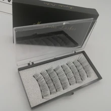 Pestañas postizas magnéticas 3D, 5 imanes, 8 Uds., duraderas, hechas a mano, de visón Artificial Natural, con pinzas