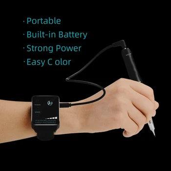 

Portable Smart Watch Tattoo Handle Pen 0.18mm Needle Permanent Makeup Machine Complete Tattoo Machine Kit Set