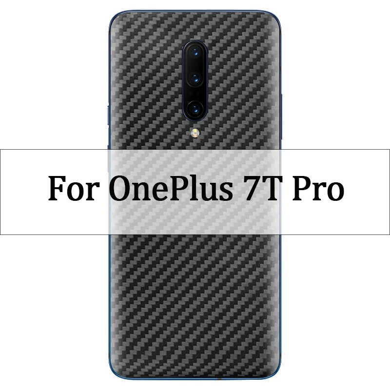 For OnePlus 7T Pro Ультратонкая мягкая наклейка из углеродного волокна для OnePlus 5, 5, 6, 6, 7, 7, 7, Pro, 7, Pro, декоративная наклейка на заднюю часть телефона, защитная пленка s - Цвет: For OnePlus 7T Pro