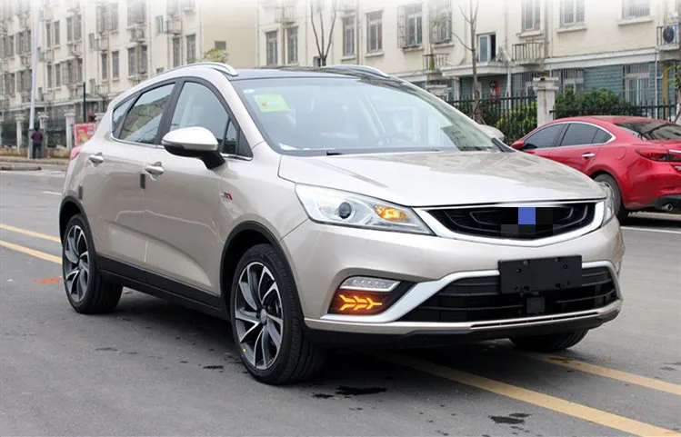 EOsuns led drl дневные ходовые огни для Geely Emperor- с динамическим движущимся желтым поворотным сигналом и синим ночным светом