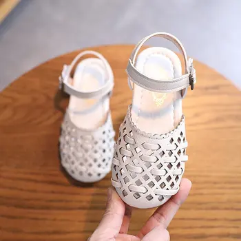 

Girl's Sandals 2020 New Style Children's Hollow Baotou Soft Bottom Sandals Little Girl Shoes Toddler Girl Shoes