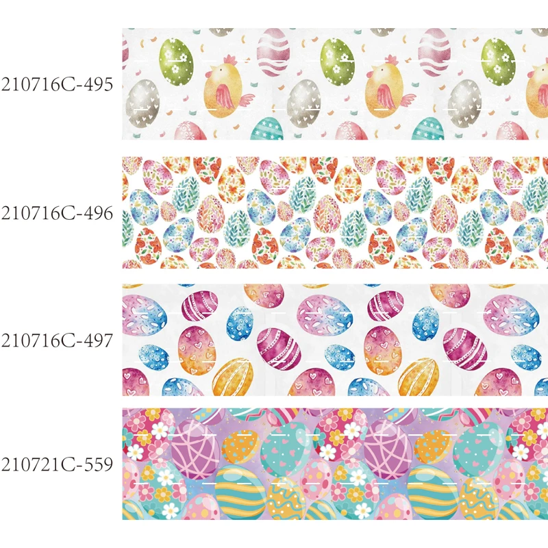 

Печатные пасхальные яйца, мультяшный персонаж, Grosgrain Ribbon50, для рукоделия, праздничное Шитье