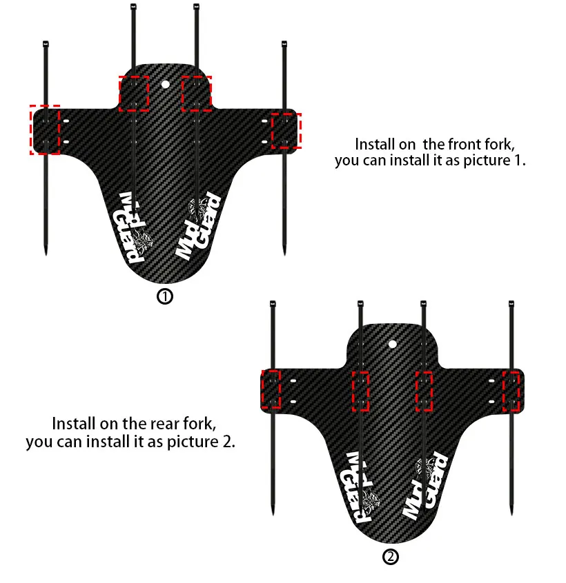 2pcs Bicycle Fenders Plastic Colorful Front /rear Bike Mudguard Mtb Bike Wings Mud Guard Cycling Accessories for Bicycle bicycle fender