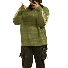 

Women Men Autumn Polyester Crew Neck Sweaters Casual Long Sleeve Skeleton Print Loose Knit Pullovers Tops