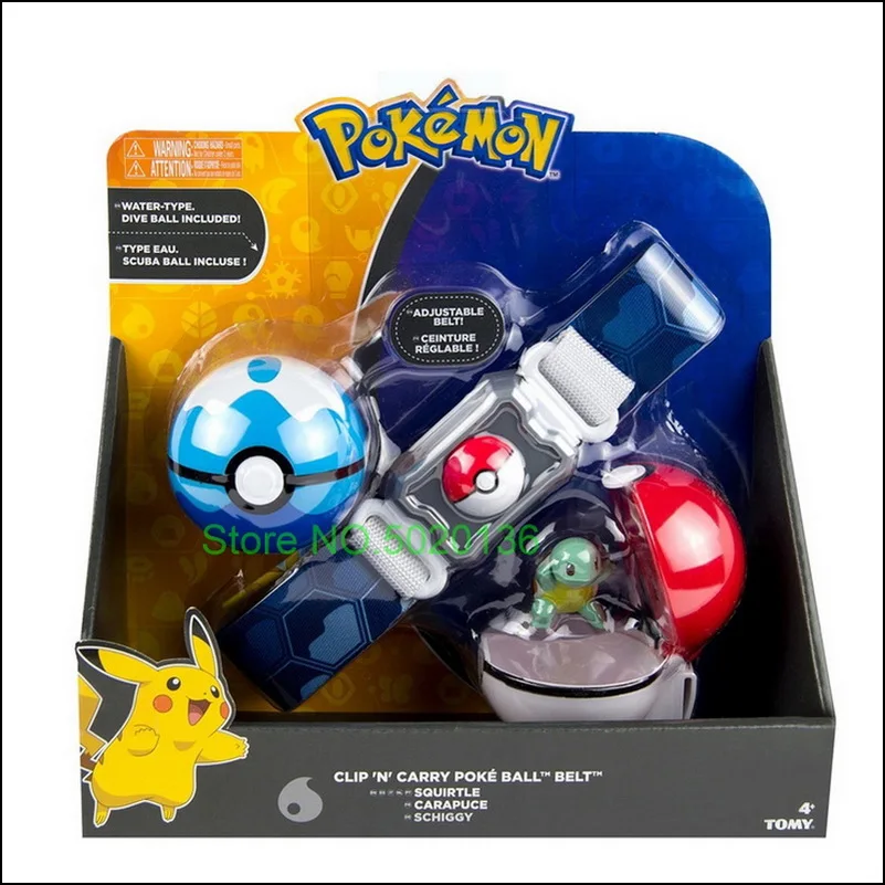 TOMY Pokemon Elf Ball Belt Pikachu Pokeball Pocket Monster Variant ModelToy Set Action Figure Model Kids Toy Gift star wars toys