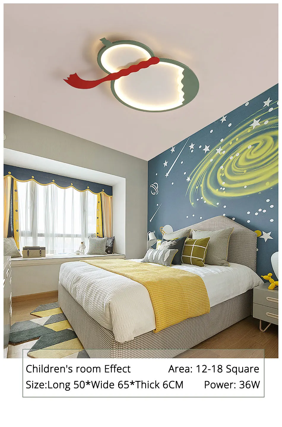 Детская комната лампа Светодиодная спальня потолочный светильник чистая красная креативная ins мультфильм подъемник для мальчиков и