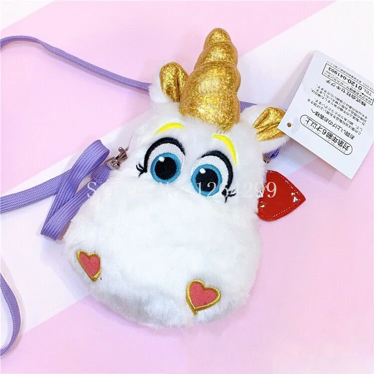 New Fashion Toy Story Buttercup Unicorn Girls Kids Mini Plush Coin Purse Kids Stiffed Messenger Bags For Children Gifts