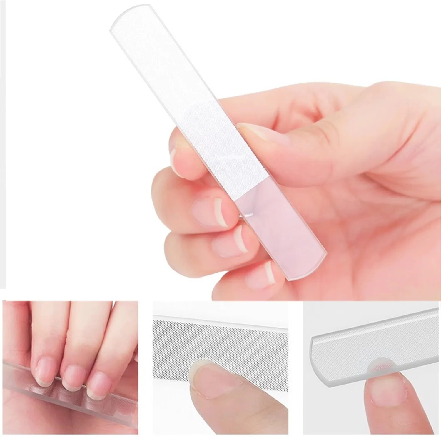 Professional Durable Nano Glass Nail File Buffer with Storage Case Nail File Maincure Buffer No Hurt Nail Accessories Nail Files